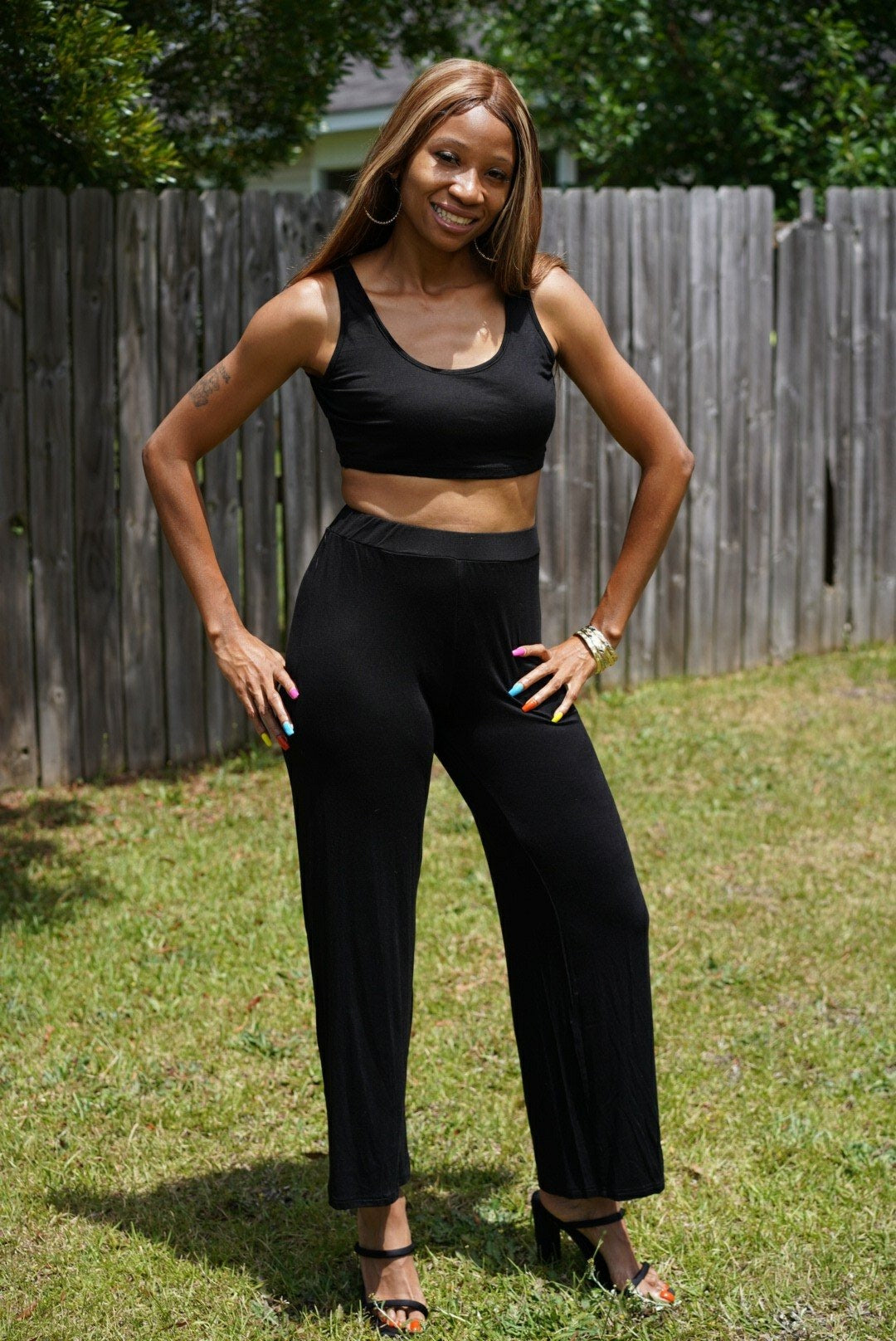 Black 2 Piece Pant Set