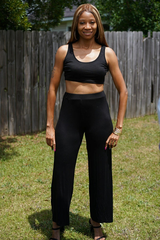 Black 2 Piece Pant Set