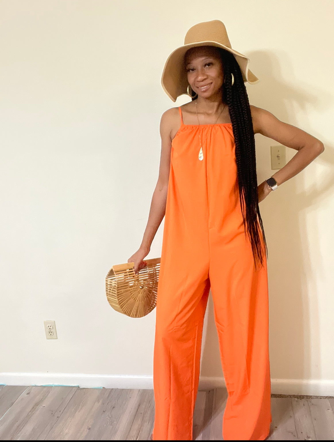 Luvme Orange Jumpset.