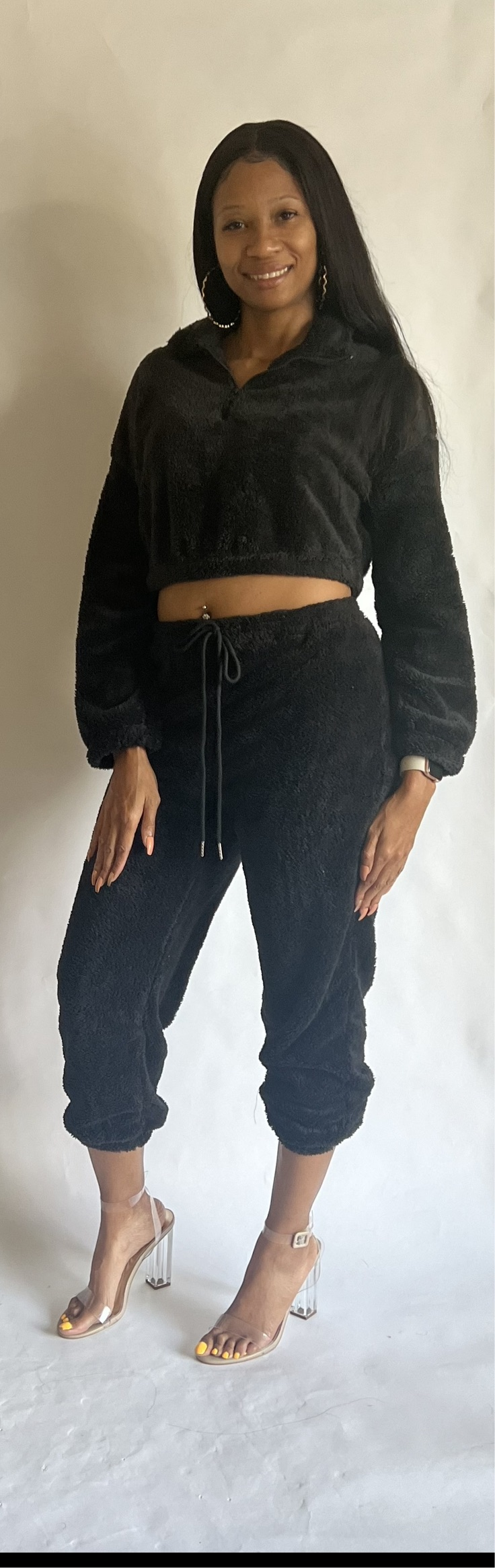 Warm and Cozy Joggers Set - Black