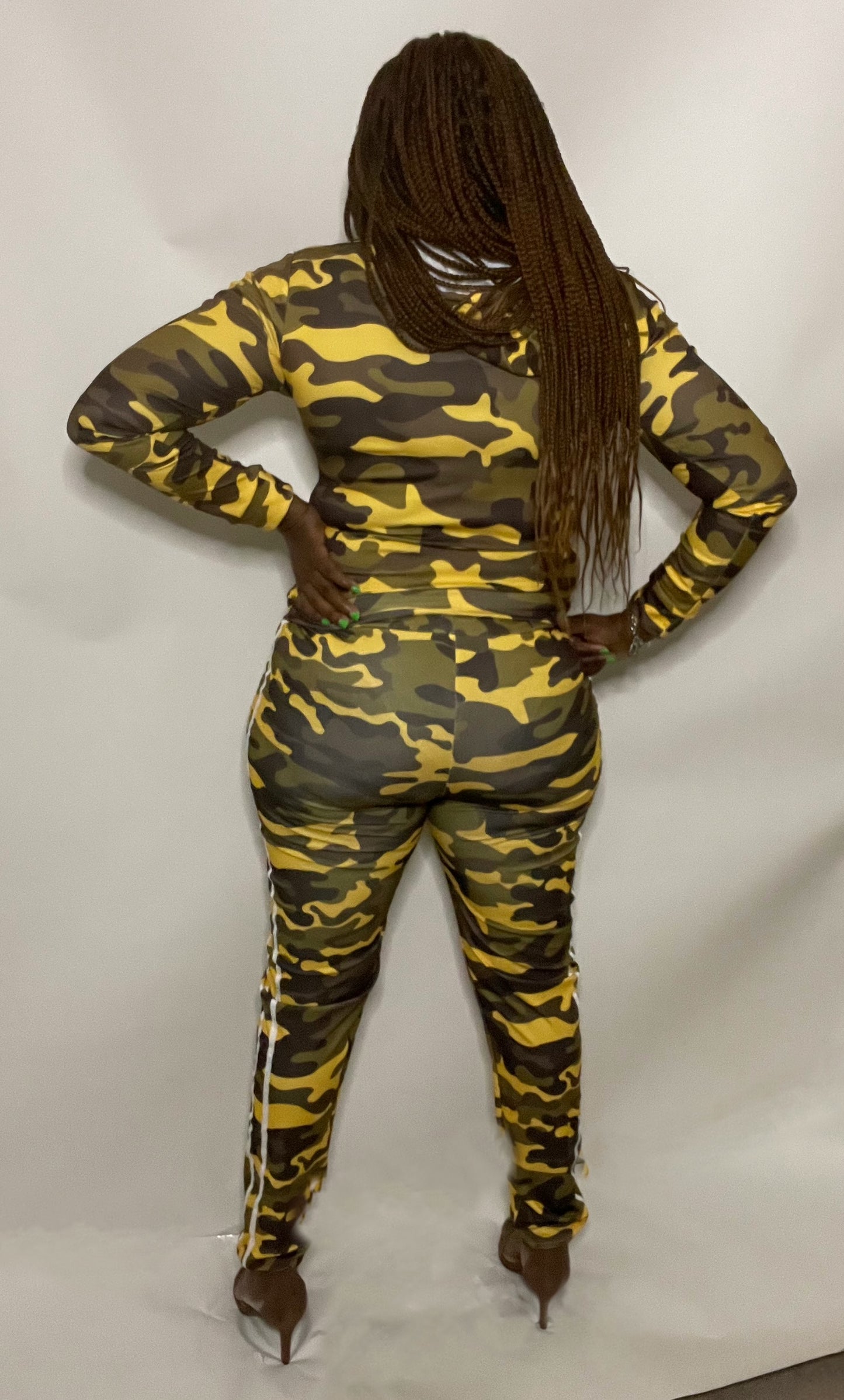 Full Figured Camouflage Army Jogging suit