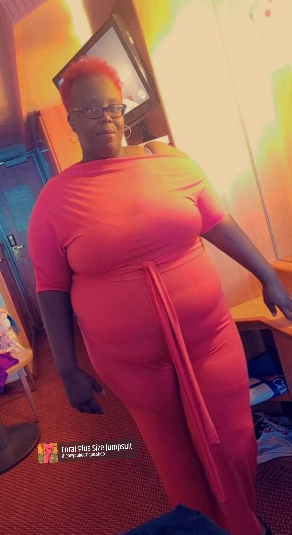 Coral Plus Size Jumpsuit