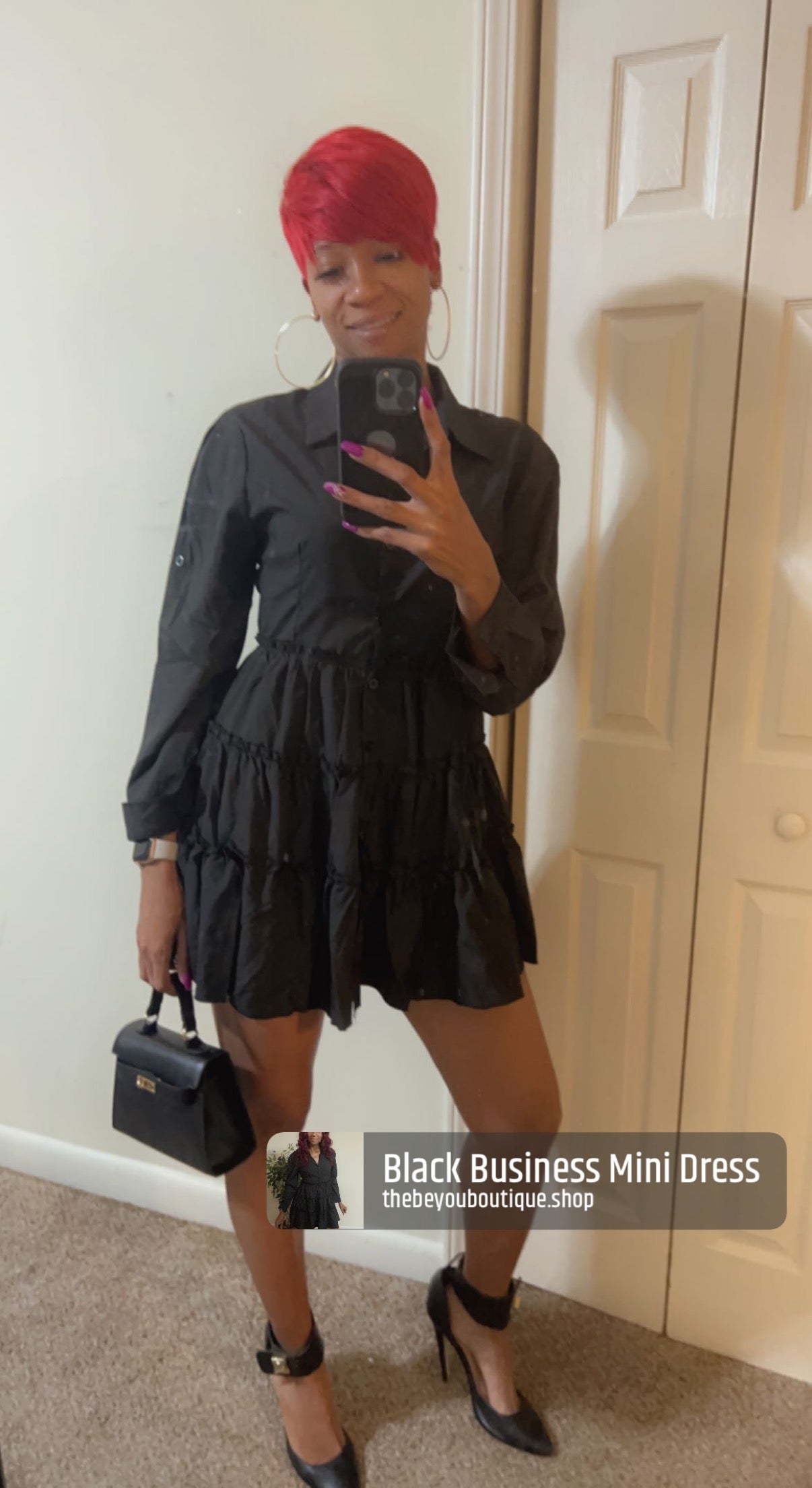 Black Business Mini Dress