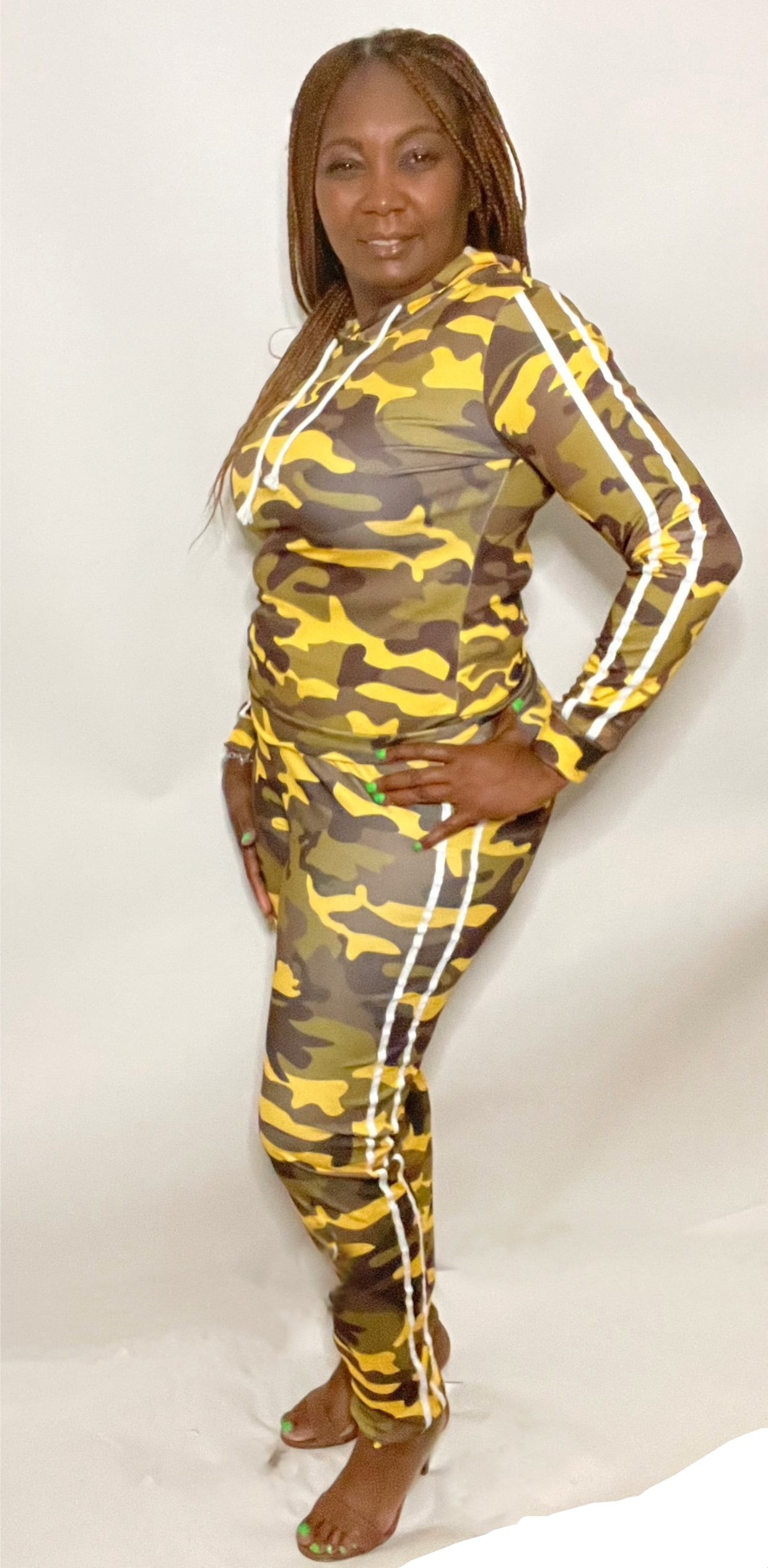 Full Figured Camouflage Army Jogging suit