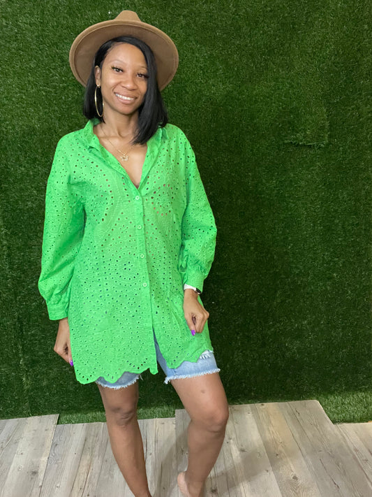 Irish Green Shirt Dress